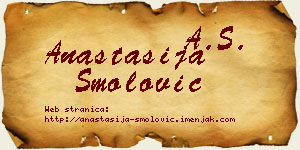 Anastasija Smolović vizit kartica